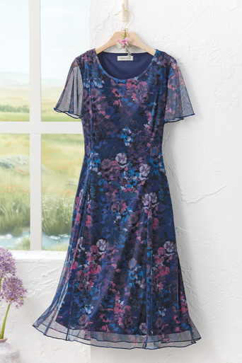Evening Floret Mesh Dress