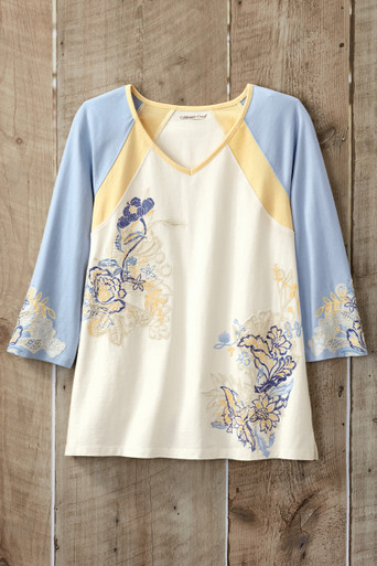 Floral Colorblock Tee